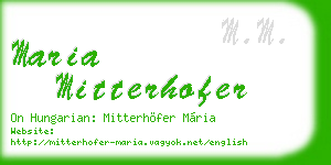 maria mitterhofer business card