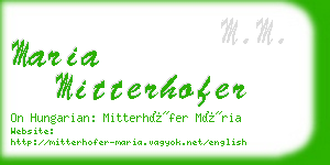 maria mitterhofer business card